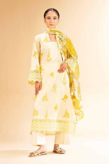 Nishat Linen 2 Piece - Printed With Laces Suit - 42501274 Online Shopping